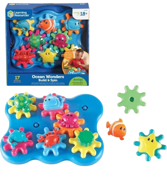 JUEGO EDUCATIVO ENGRANAJES DE OCEANO, GUSANO Y OTROS LR