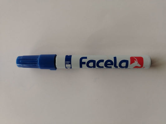 MARCADOR PERMANENTE FACELA AZUL RECARGABLE PTA BISELADA