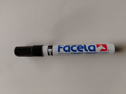 MARCADOR PERMANENTE FACELA NEGRO RECARGABLE PTA BISELADA
