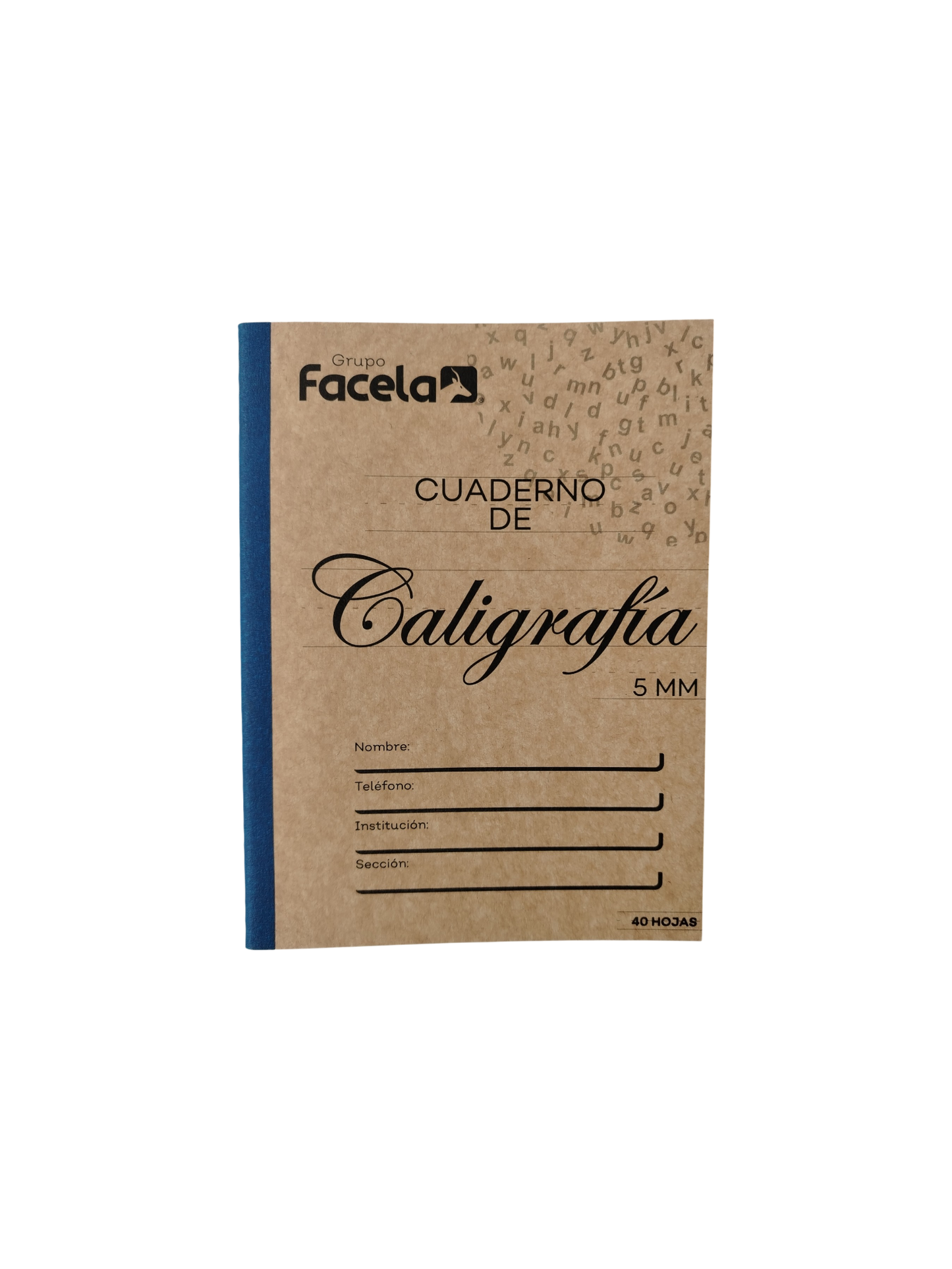 CUADERNO CALIGRAFIA FACELA 5 MM 40 HOJAS (16 X 21 CM)