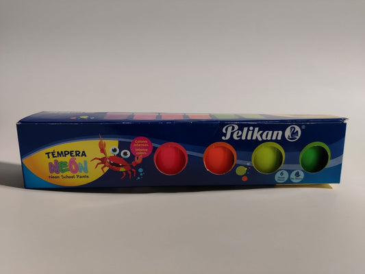 TEMPERA PELIKAN NEON 6 COLORES