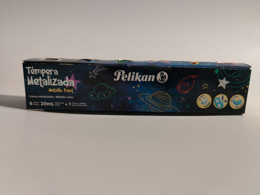 TEMPERA PELIKAN METALICAS 6COL