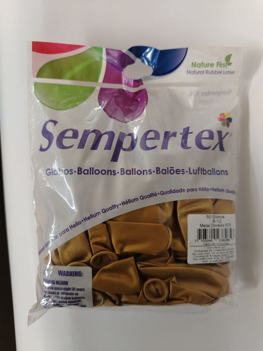 GLOBO SEMPERTEX METAL DORADO 50U