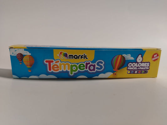 TEMPERA 6 COLORES MARFIL