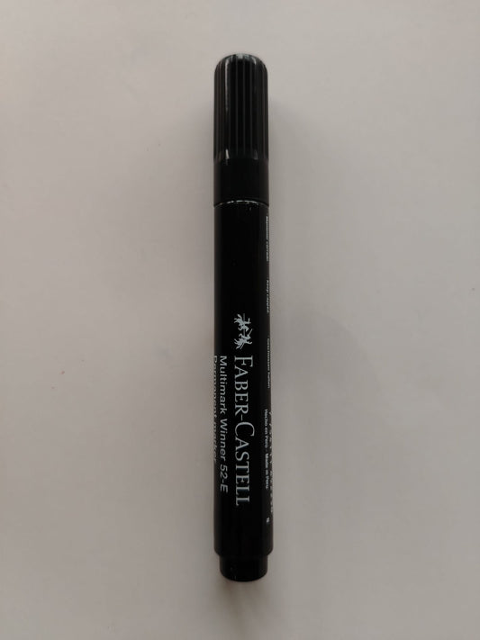 MARCADOR PERMANENTE FABER-CASTELL NEGRO DESECHABLE PTA BALA 52