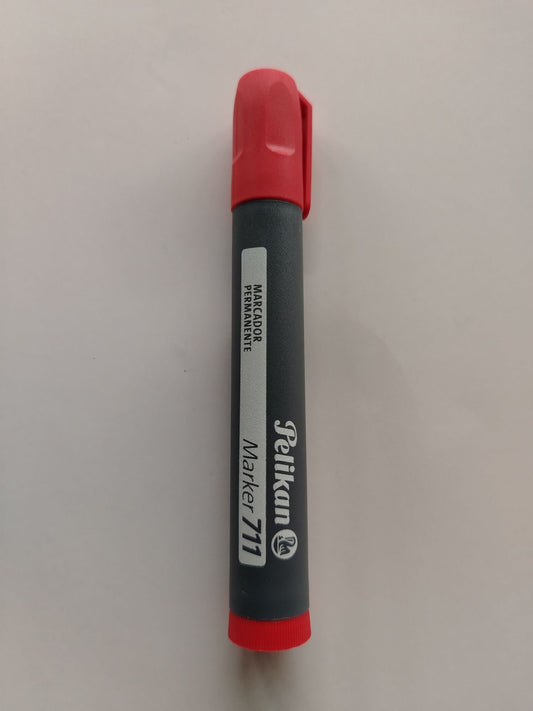 MARCADOR PERMANENTE PELIKAN 711 ROJO DESECHABLE PTA BALA