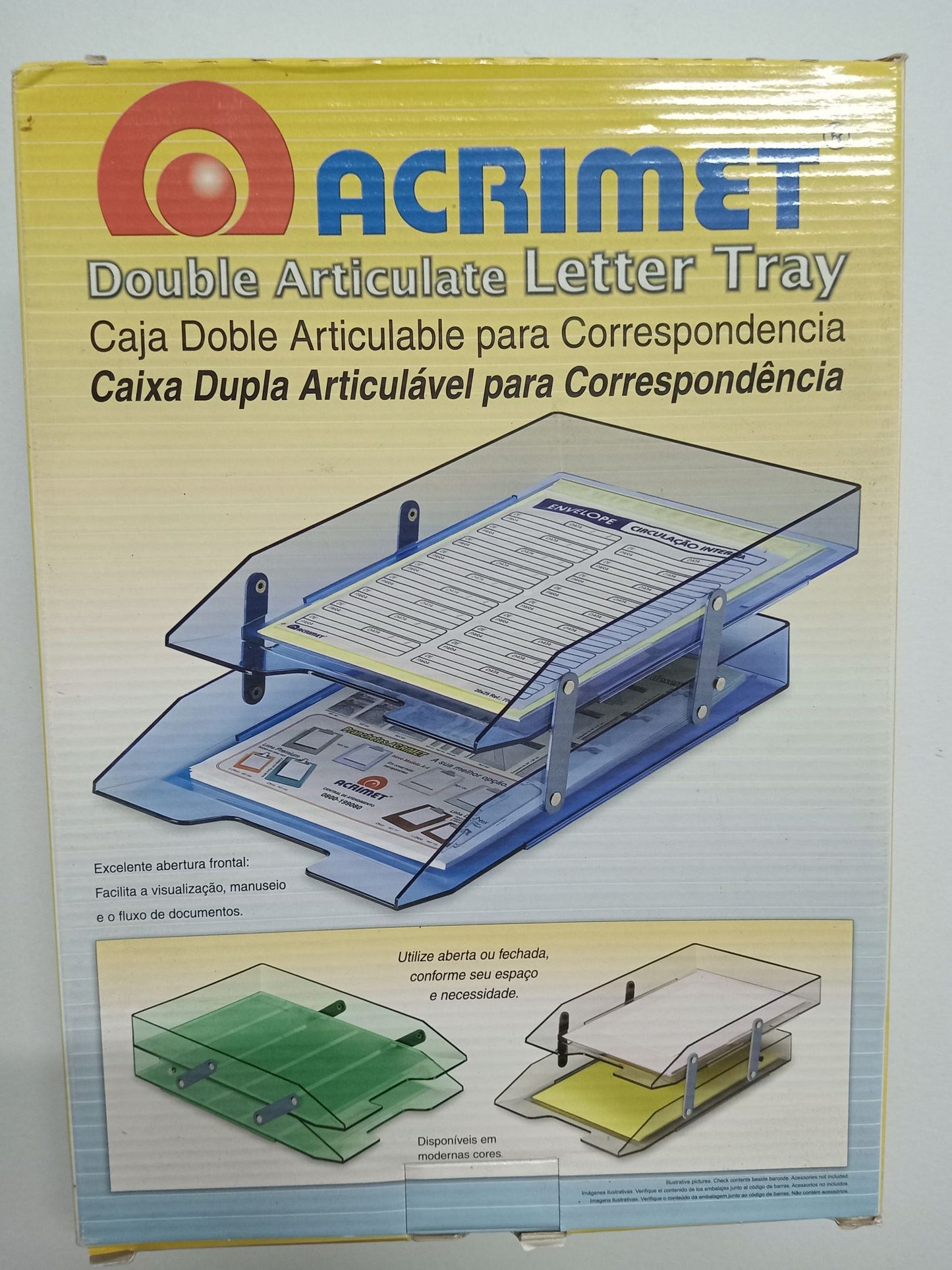 PAPELERA DE 2 NIVELES ARTICULADA ACRIMET PLASTICA
