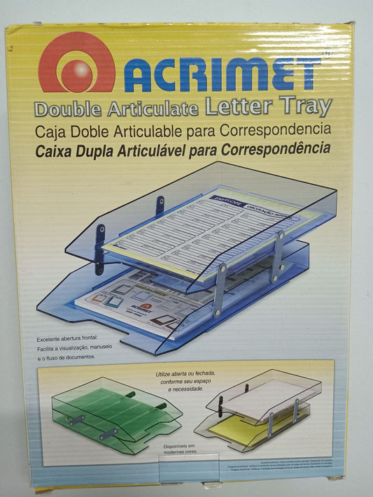 PAPELERA DE 2 NIVELES ARTICULADA ACRIMET PLASTICA