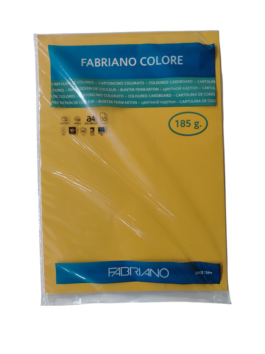 CARTULINA BRISTOL FABRIANO T/CARTA AMARILLO (PAQ 10)