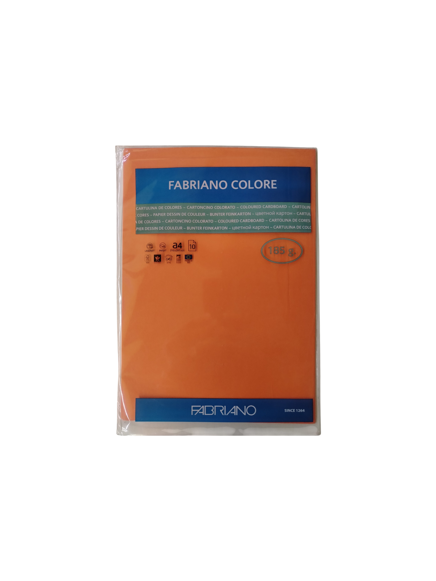 CARTULINA FABRIANO T/A4 NARANJA 10s