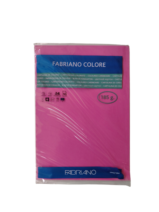 CARTULINA BRISTOL FABRIANO T/CARTA FUCSIA (PAQ 10)