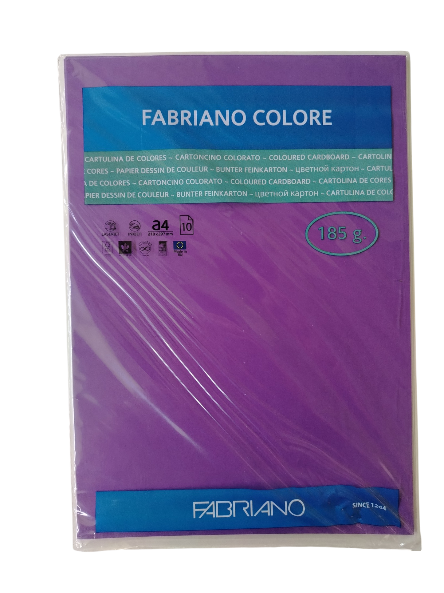 CARTULINA BRISTOL FABRIANO T/CARTA MORADO (PAQ 10)