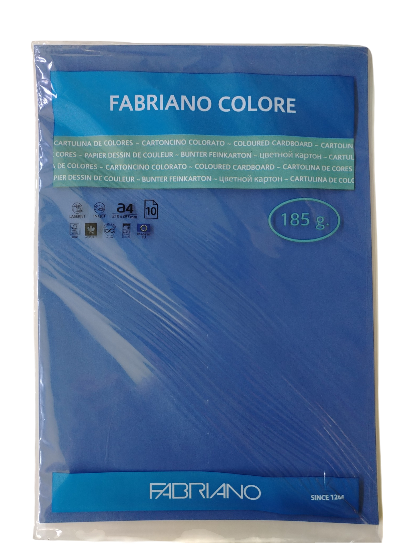 CARTULINA FABRIANO T/A4 AZUL MARINO 10s
