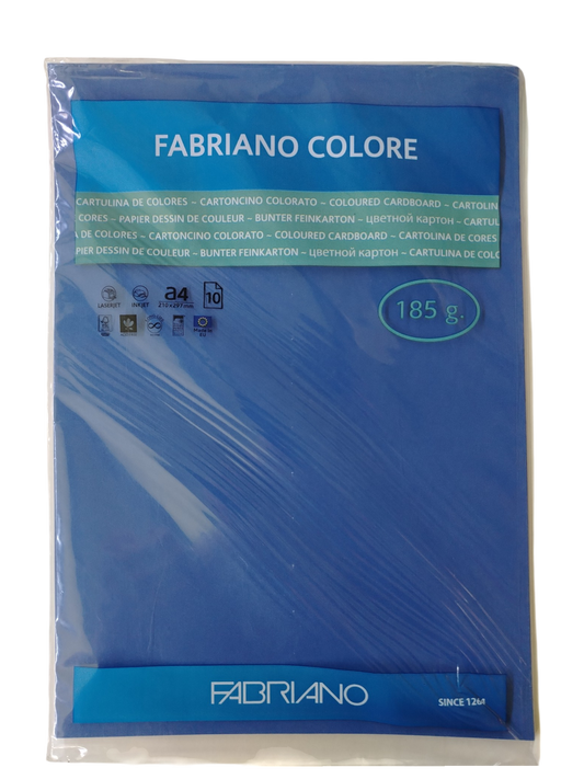 CARTULINA FABRIANO T/A4 AZUL MARINO 10s