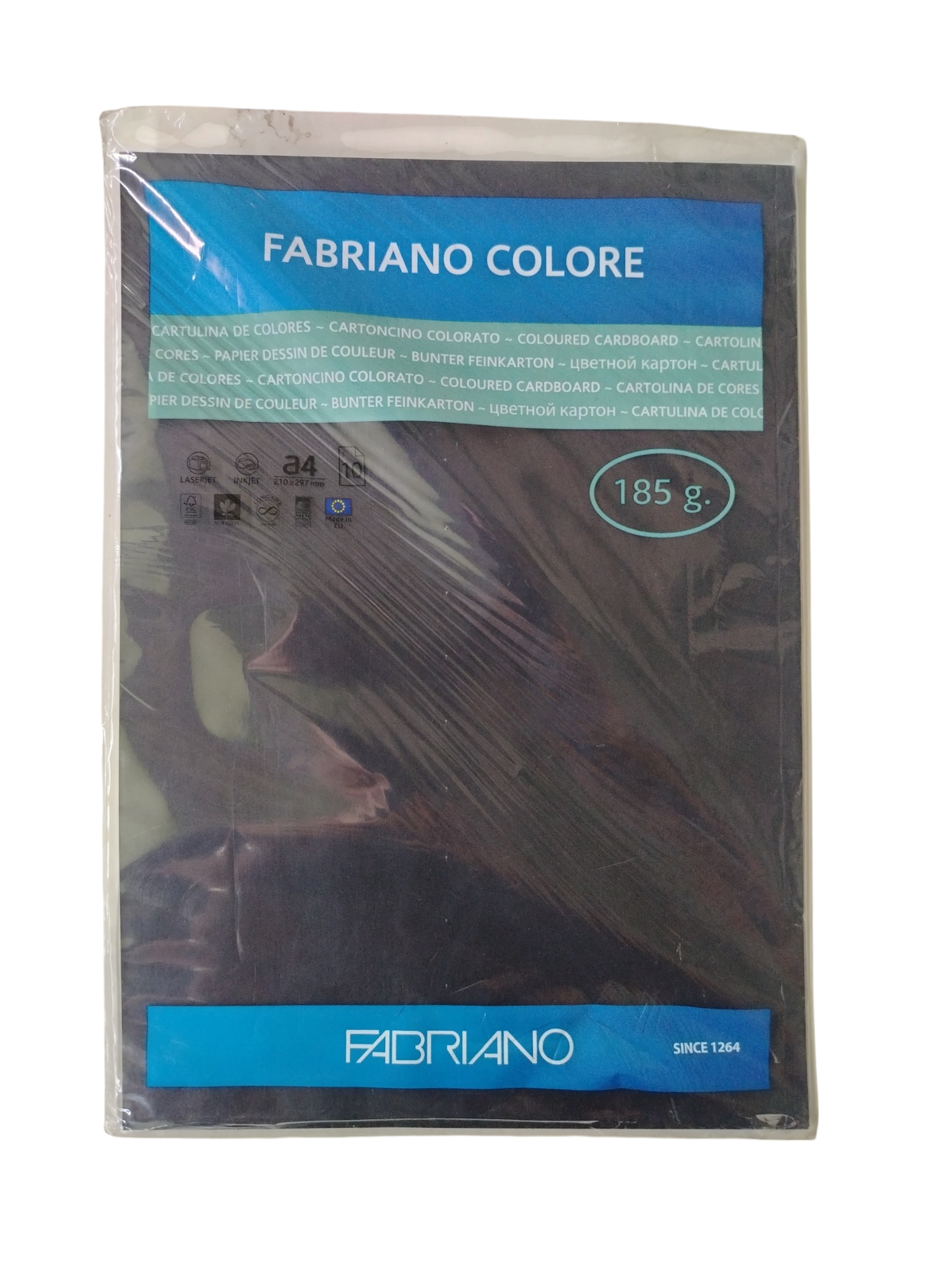 CARTULINA FABRIANO T/A4 NEGRO 10s