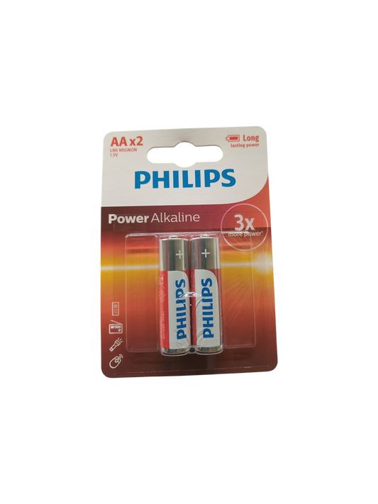 BATERIA PHILIPS ALCALINA   AA BLISTER 2 UNIDADES