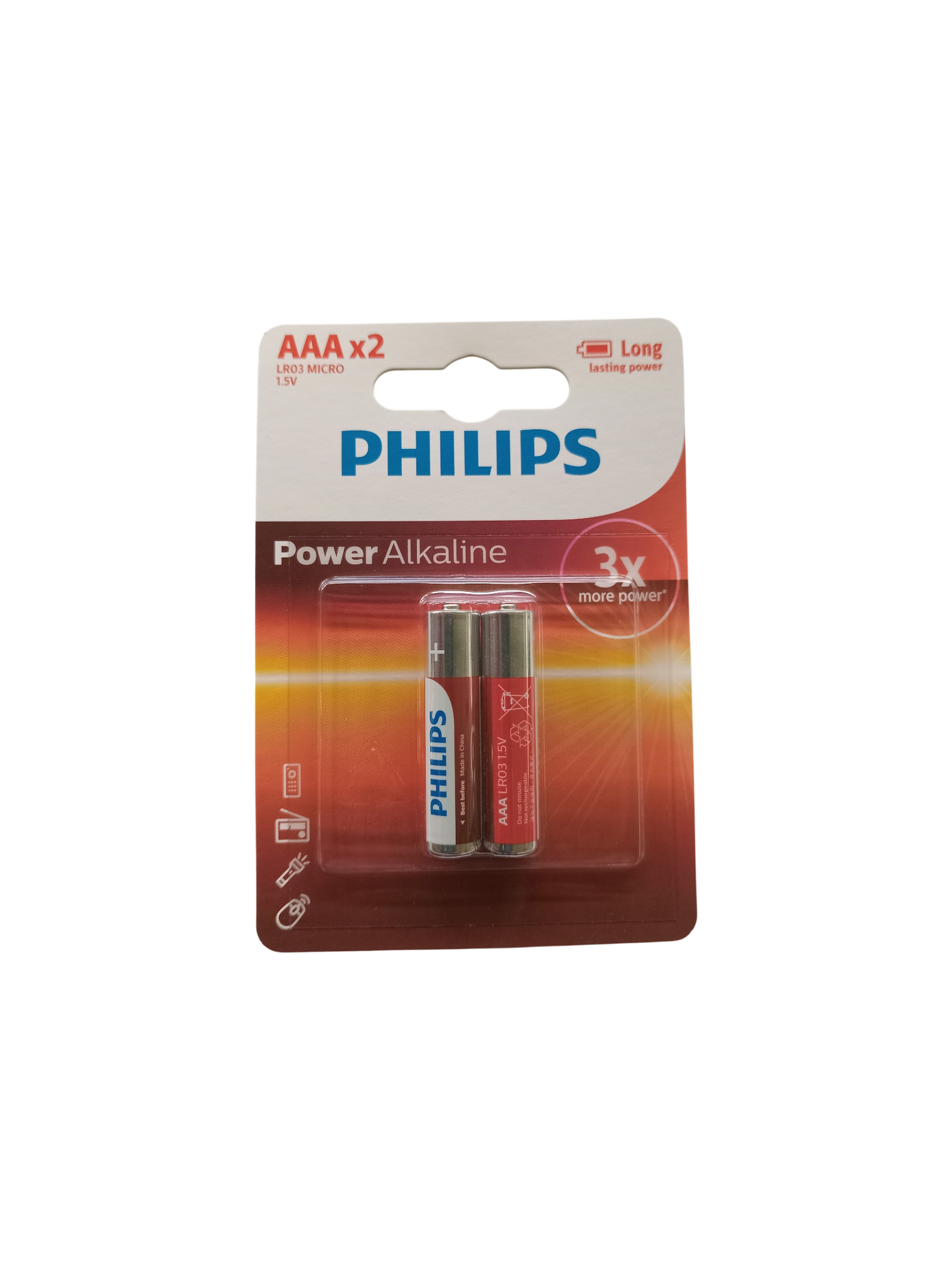 BATERIA PHILIPS ALCALINA   AAA BLISTER 2 UNIDADES