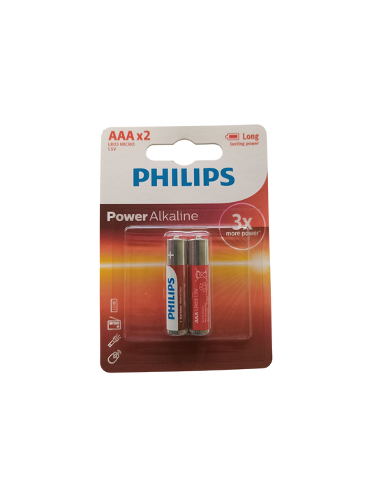 BATERIA PHILIPS ALCALINA   AAA BLISTER 2 UNIDADES