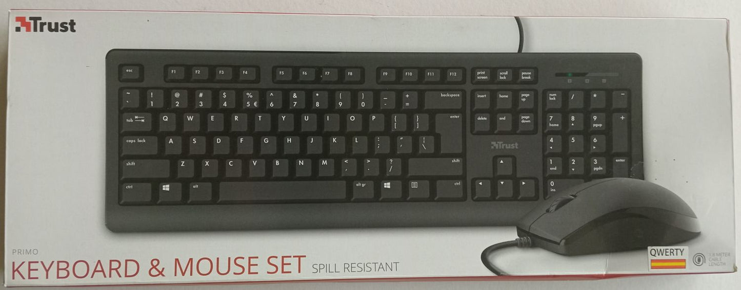 TECLADO Y MOUSE CON CABLE TRUST