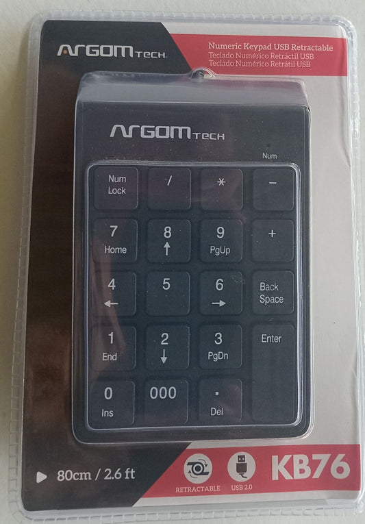 TECLADO NUMERICO RETRACTIL ARGOM ARG-KB-1076