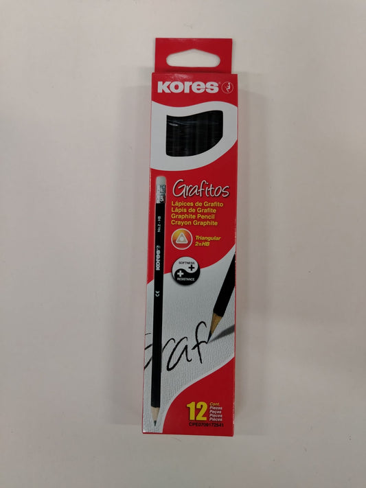 LAPIZ GRAFITO KORES 2HB TRIANGULAR UND