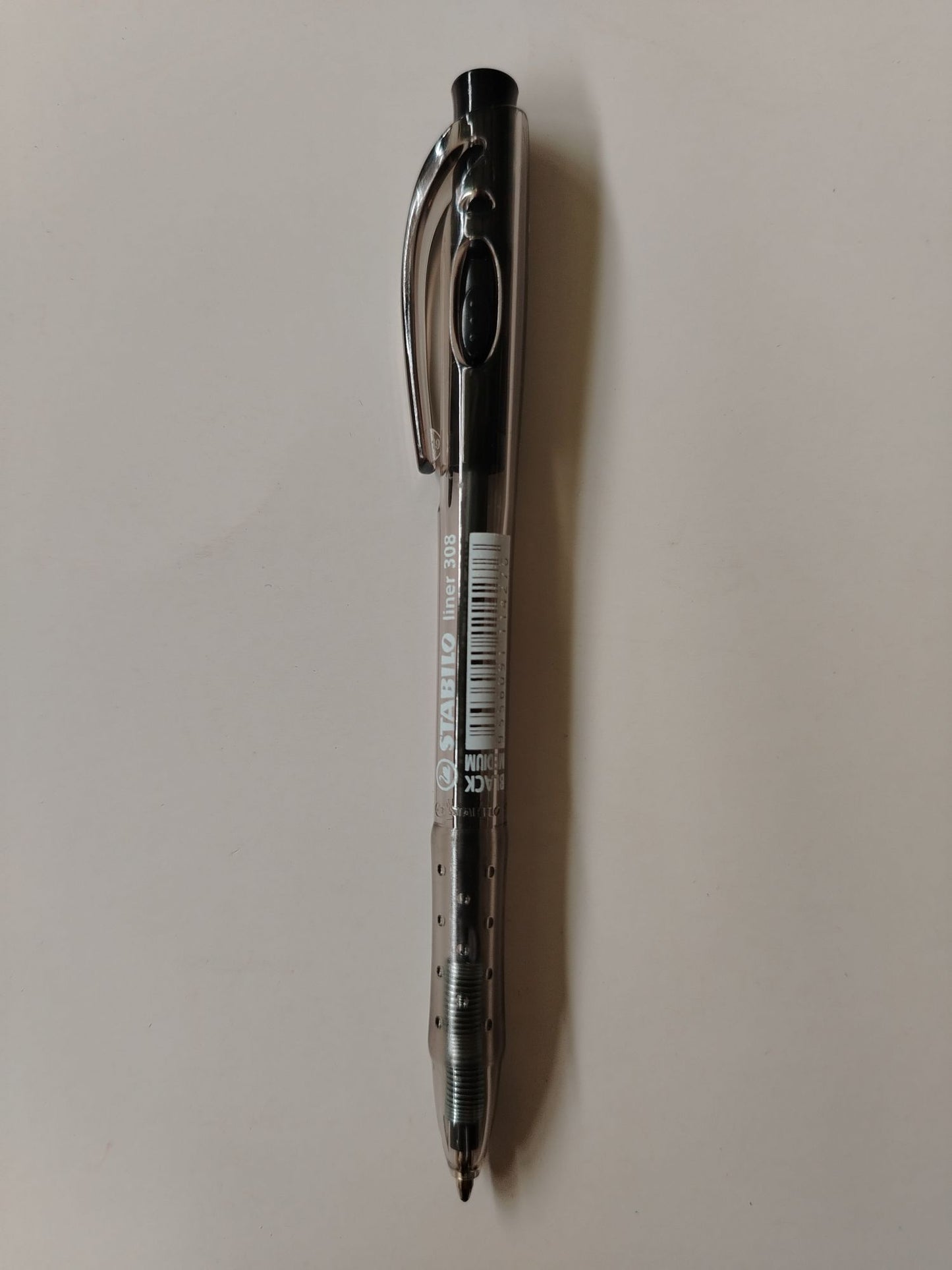 BOLIGRAFO STABILO RETRACTIL NEGRO MEDIUM 308M