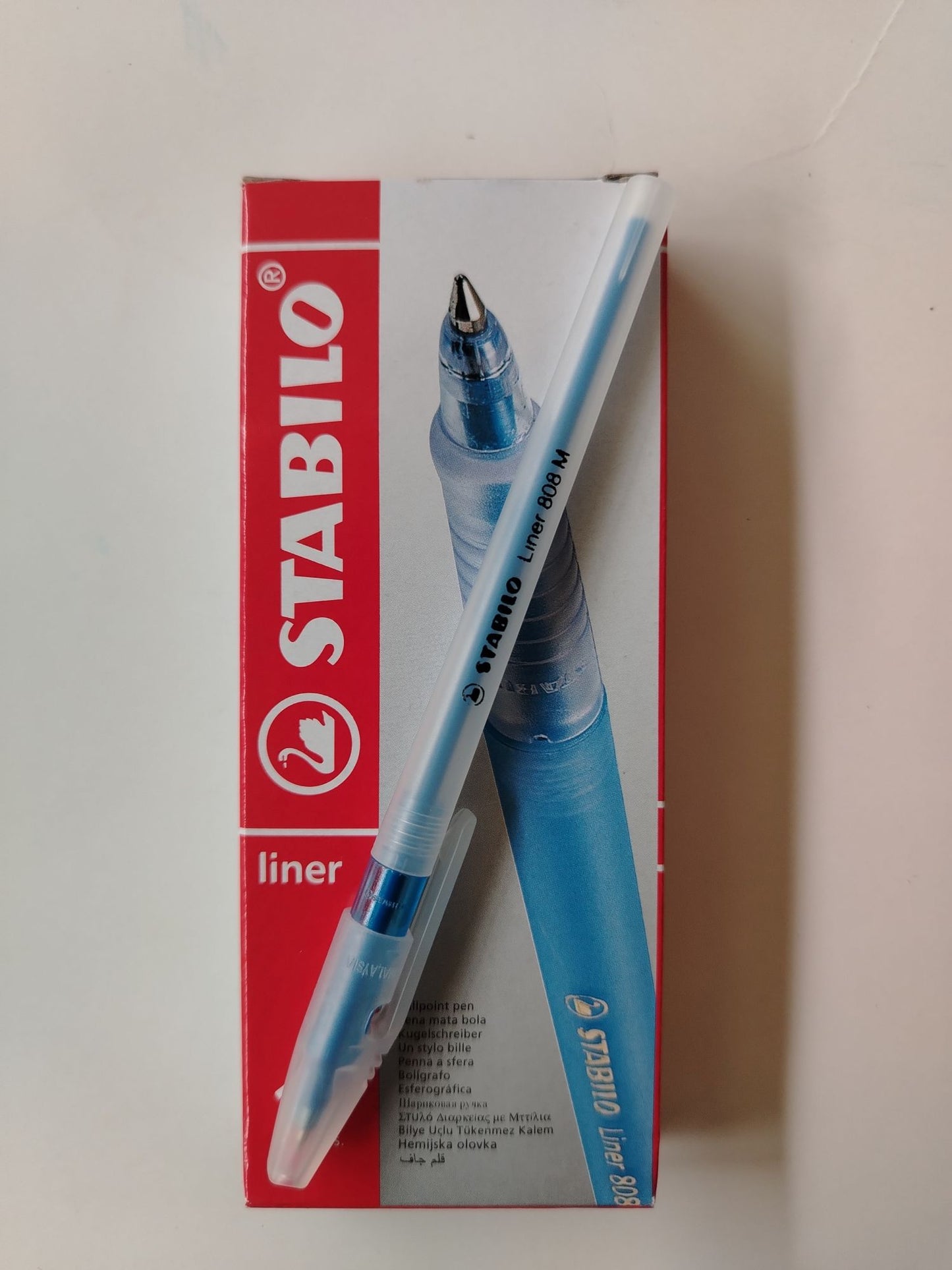 BOLIGRAFO STABILO 808 LINER MEDIUM AZUL