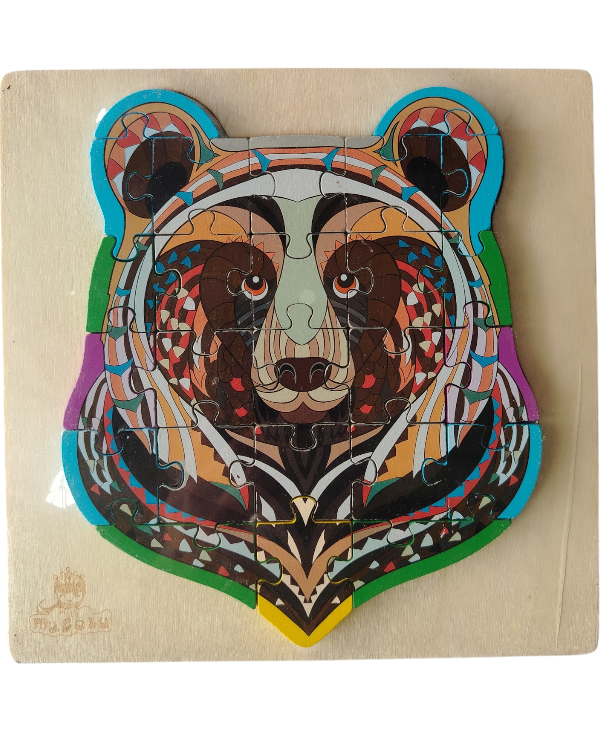 ROMPECABEZAS MADERA ANIMALES ESTILO MANDALA 22X22 DR1072
