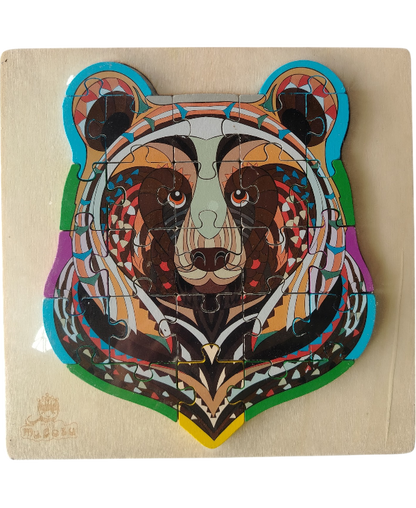 ROMPECABEZAS MADERA ANIMALES ESTILO MANDALA 22X22 DR1072