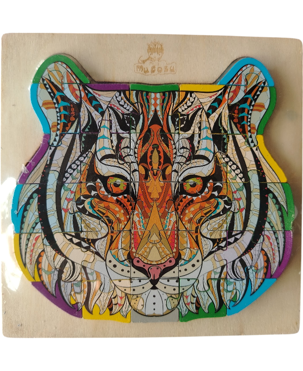 ROMPECABEZAS MADERA ANIMALES ESTILO MANDALA 22X22 DR1072