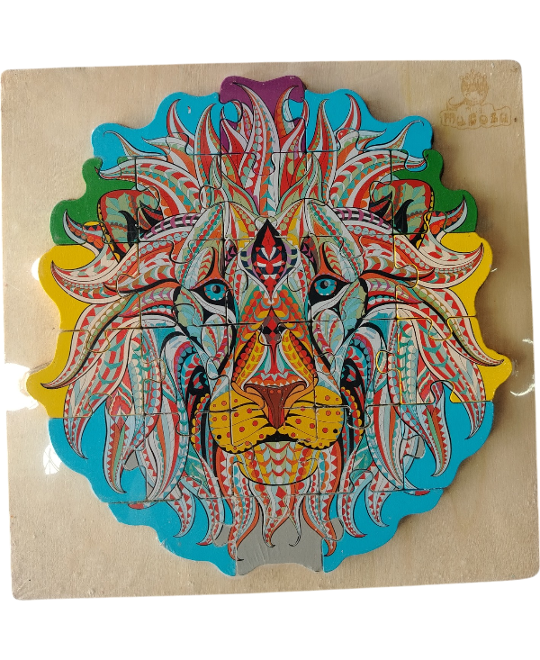 ROMPECABEZAS MADERA ANIMALES ESTILO MANDALA 22X22 DR1072