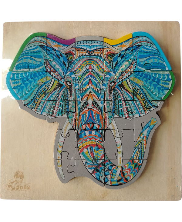 ROMPECABEZAS MADERA ANIMALES ESTILO MANDALA 22X22 DR1072