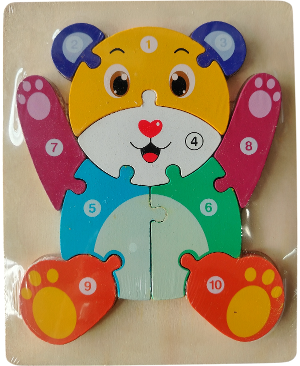 ROMPECABEZAS MADERA ANIMALES 10 PIEZAS GP DR1071