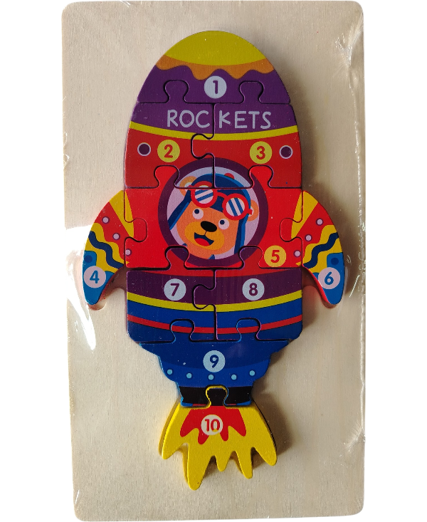 ROMPECABEZAS MADERA ANIMALES 10 PIEZAS GP DR1071