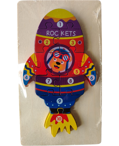 ROMPECABEZAS MADERA ANIMALES 10 PIEZAS GP DR1071