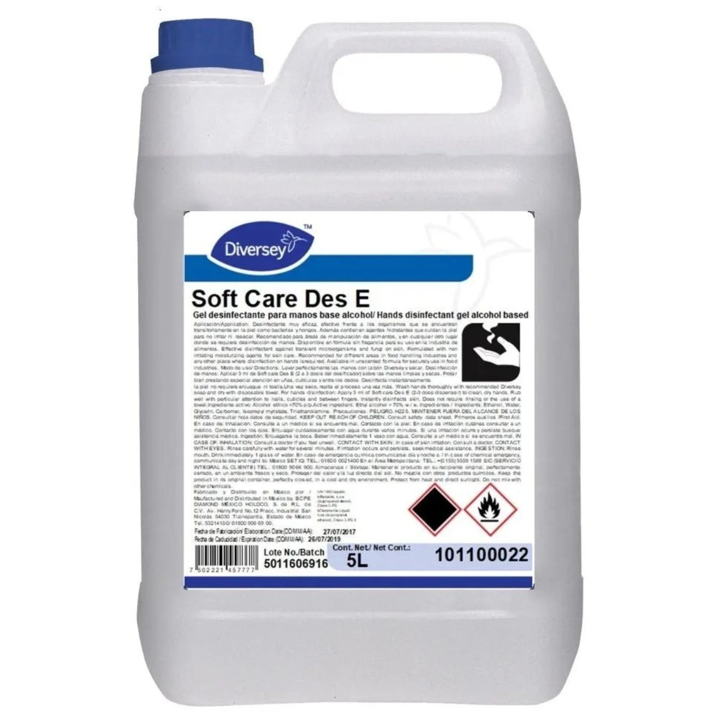 ALCOHOL EN GEL DIVERSEY GL 5L H42