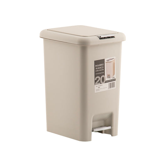 BASURERO PLASTICO PEDAL 20 LT COLOR