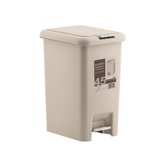BASURERO PLASTICO PEDAL 45L COLOR