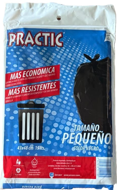 BOLSA NEGRA PRACTIC PEQUENA 43x48 9 UDS