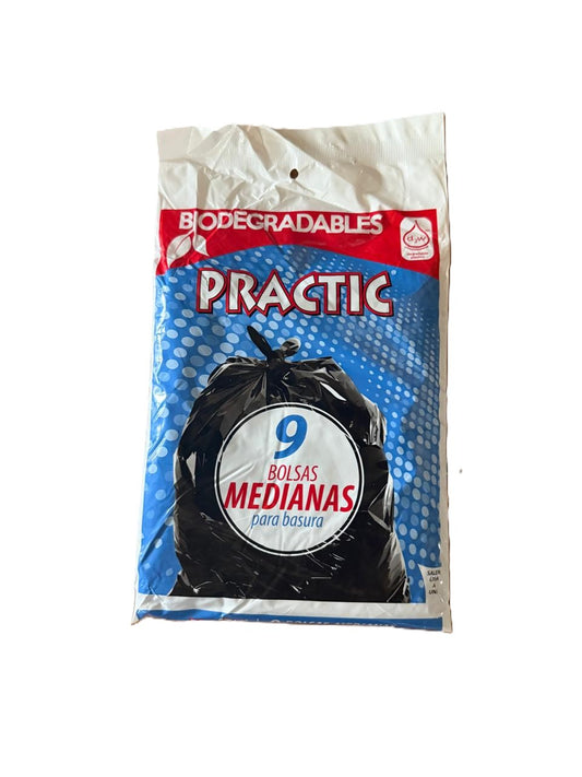 BOLSA NEGRA PRACTIC MEDIANA 52x58 9 UDS