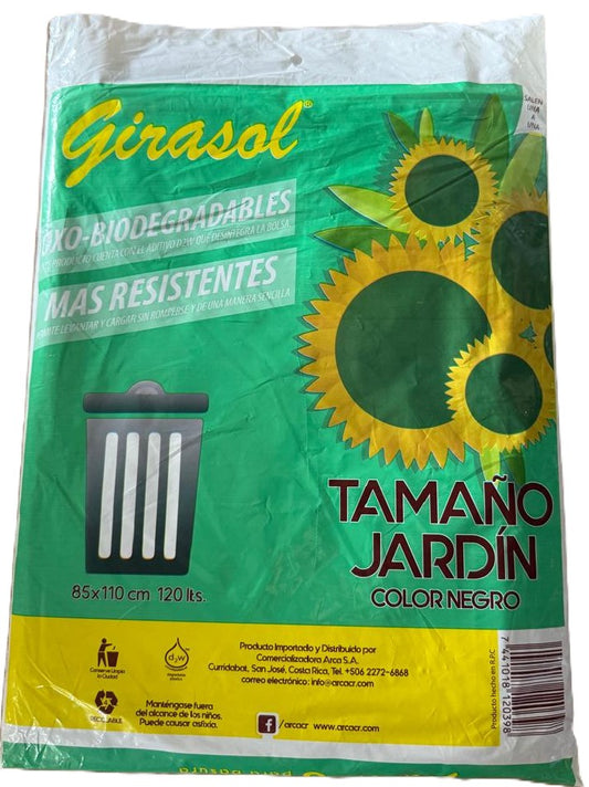 BOLSA NEGRA GIRASOL JARDIN OXO 85x110 5 UDS