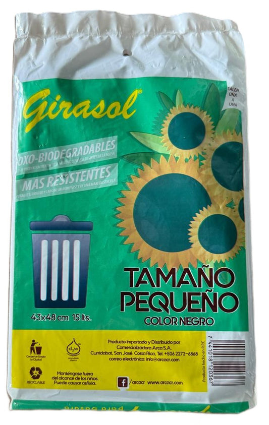 BOLSA NEGRA GIRASOL PEQUENA OXO 43x48 9 UDS