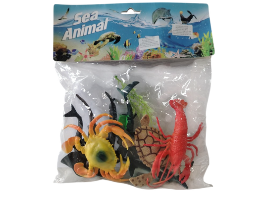 ANIMALES DEL MAR GRANDES EN BOLSA X8 18 CM 24X30 CM