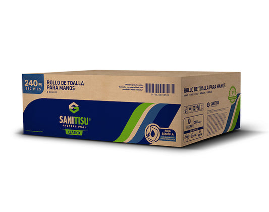 TOALLA ROLL 240 METROS BASICO TISU 6S